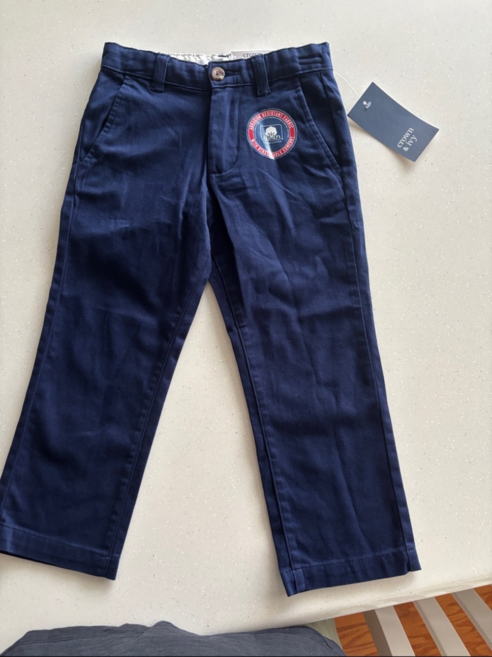 crown & ivy Navy Boys Chinos